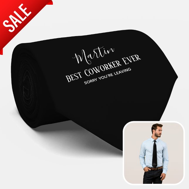 Coworker Boss Verlasse ADD-Funny-Zitat, kundenspez Krawatte (Von Creator hochgeladen)