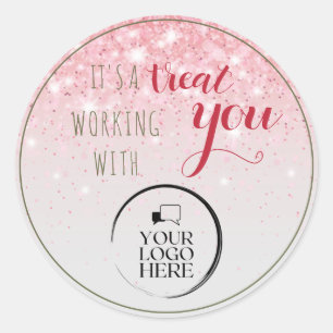 Coworker Christmas Simple Business Logo-Geschenket Runder Aufkleber