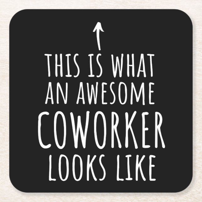 Coworker Gift, Coworker Mug, Awesome Coworker Rechteckiger Pappuntersetzer (Vorderseite)
