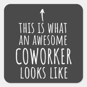 Coworker Gift, Coworker Tasse, Phantastisch Cowork Quadratischer Aufkleber