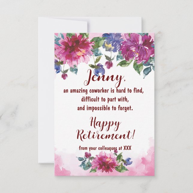 Coworker glückliche Pensionierung Verlassend gutes (Vorderseite)