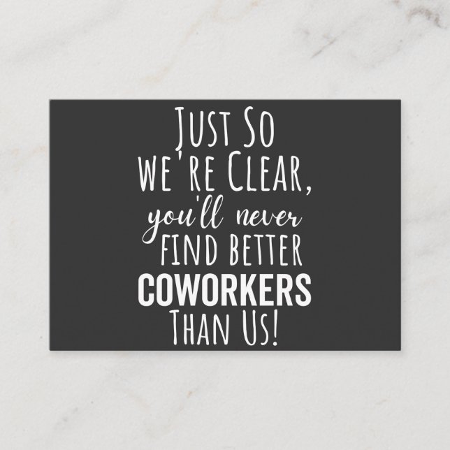 Coworker Goodbye | Arbeitskraft | Verlassend Gesch Visitenkarte (Vorderseite)