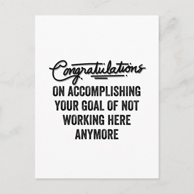 Coworker Goodbye Geschenk | Verlassend Mitarbeiter Postkarte (Vorderseite)