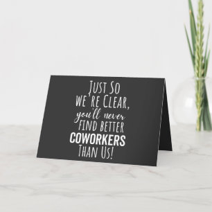 Coworker Goodbye   Umzug von Arbeitnehmern   Verla Feiertagskarte