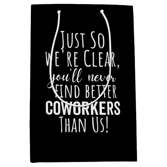 Coworker Goodbye | Umzug von Arbeitnehmern | Verla Mittlere Geschenktüte (Vorderseite)