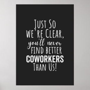 Coworker Goodbye Umzug von Arbeitnehmern Verla Poster