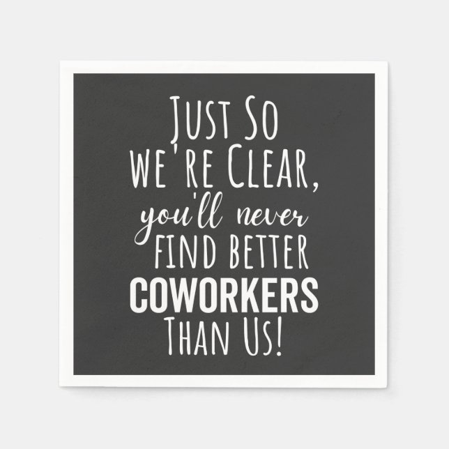 Coworker Goodbye | Umzug von Arbeitnehmern | Verla Serviette (Vorderseite)