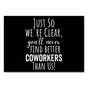 Coworker Goodbye   Umzug von Arbeitnehmern   Verla Tischnummer