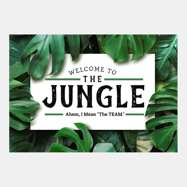 Coworker Greeting, Willkommen im Dschungel (lustig (Vorderseite)