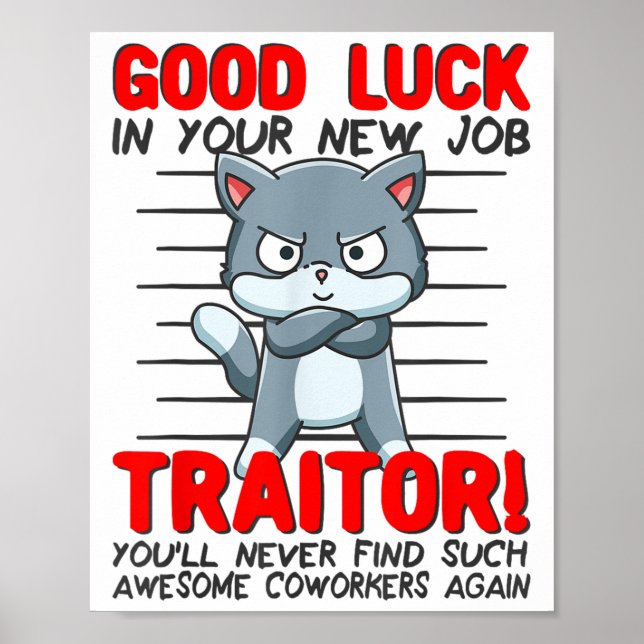Coworker Leaving, Quitting Going Away, Job Change; Poster (Vorne)
