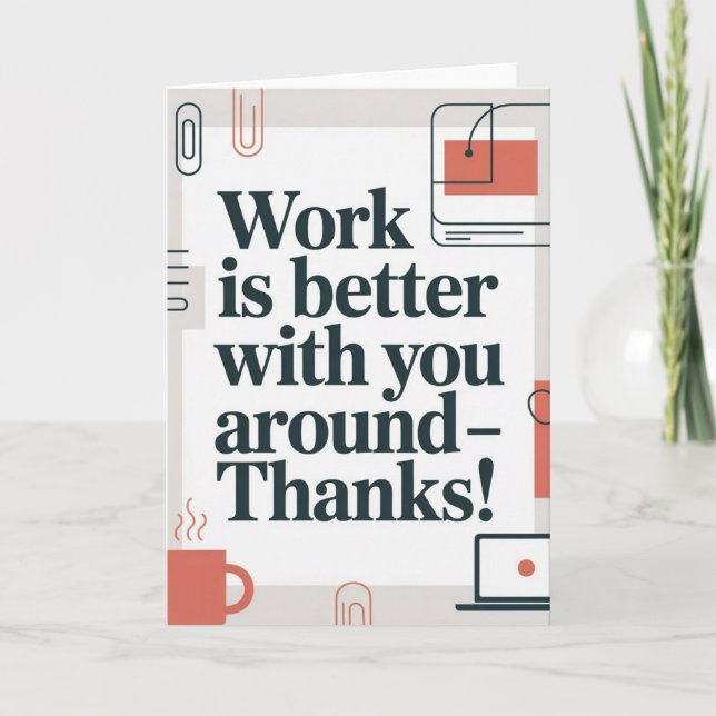 Coworker Thank You Card Karte (Vorderseite)