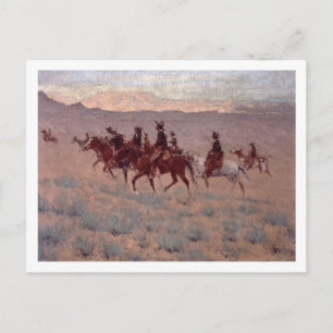 Cowpunchers (w/c auf Papier) Postkarte