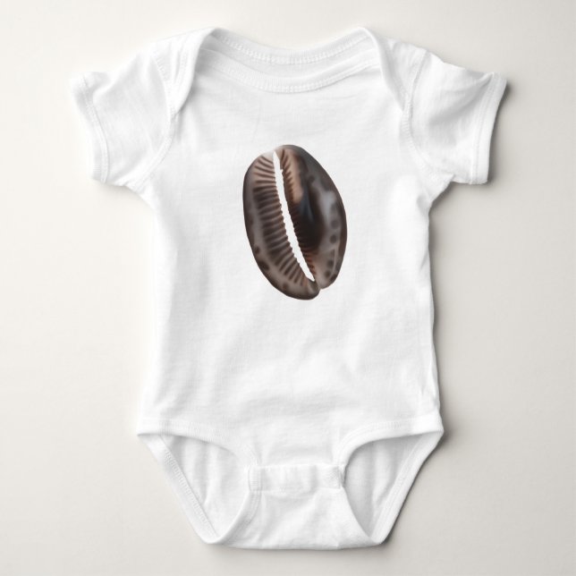 Cowrie Muschel Baby Outfit Baby Strampler (Vorderseite)