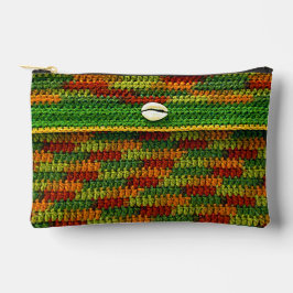 Cowrie Muschel Herbstfarben Kunsthandwerk Crochet  Zubehörtasche