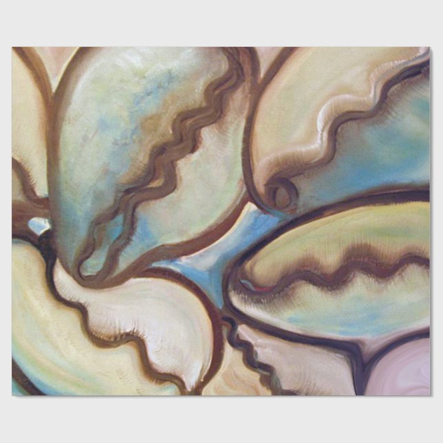 Cowrie-Muscheln Geschenkpapier (Flach)