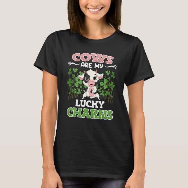 Cows are my lucky charms farmer T-Shirt (Vorderseite)