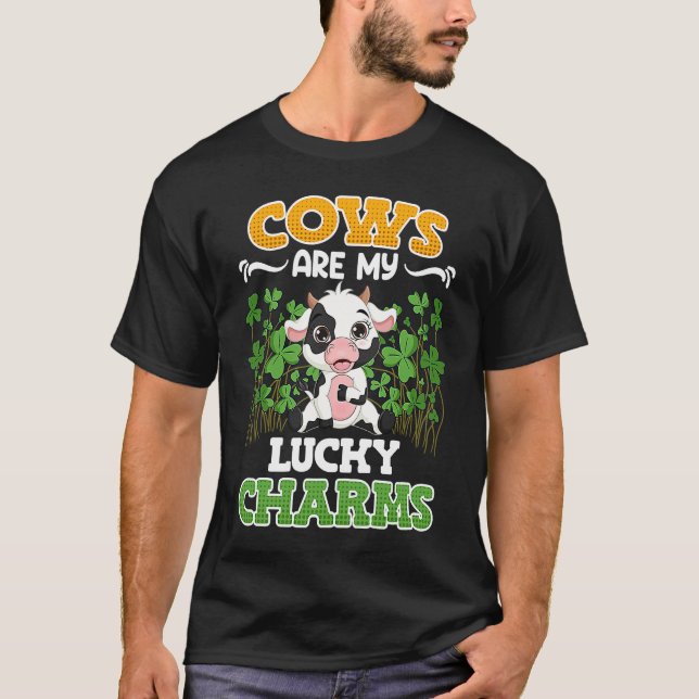 Cows are my lucky charms farmer T-Shirt (Vorderseite)