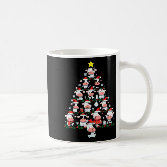 Cows Christmas Tree Xmas Farm Animal Toddler Boys  Kaffeetasse (Rechts)
