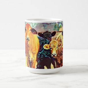 Cows Friends Group Niedlich Art Tasse Cup
