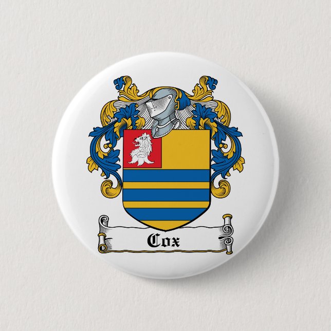 Cox-Familienwappen Button (Vorderseite)