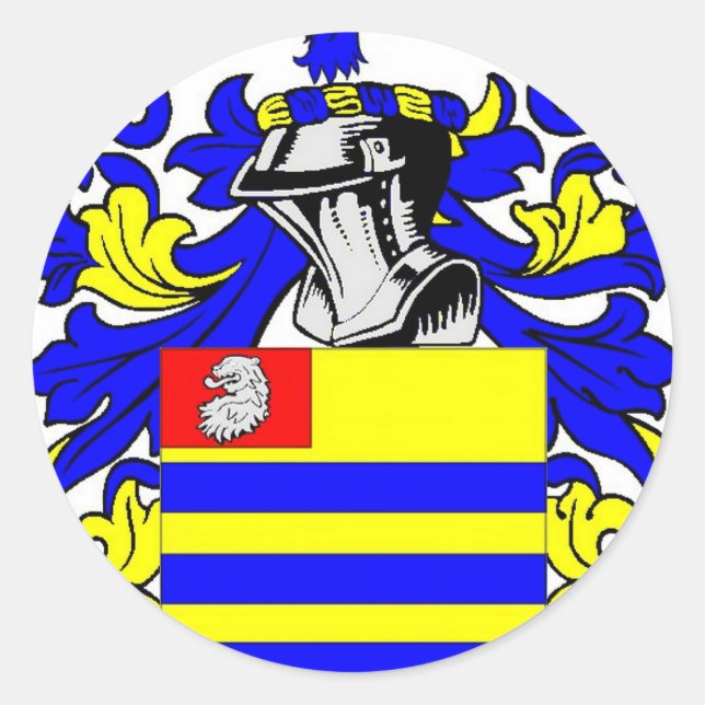 Cox (irisch) Wappen Runder Aufkleber (Vorderseite)