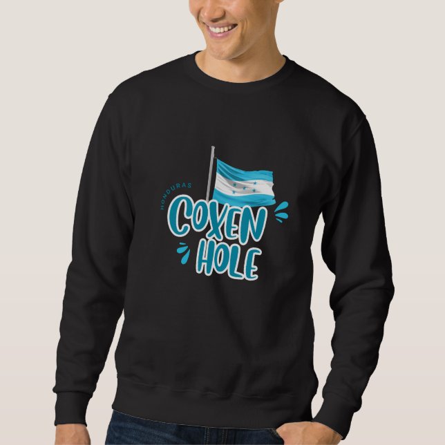 Coxen Hole mit honduranischer Flagge Sweatshirt (Vorderseite)