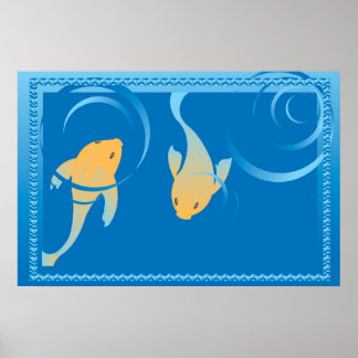 Coy Fish Poster