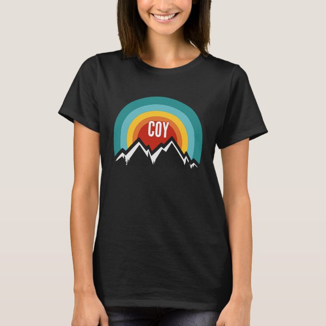 Coy Vintag Retro Sunset T-Shirt (Vorderseite)