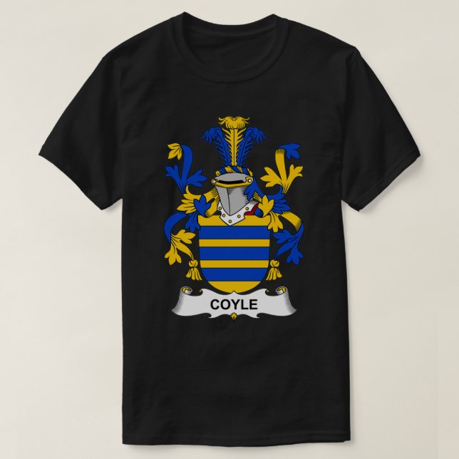 Coyle Coat of Arms Familienwappen T-Shirt (Design vorne)