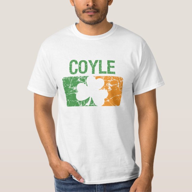 Coyle Familienname-Klee T-Shirt (Vorderseite)