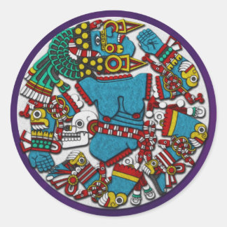Coyolxauhqui Runder Aufkleber
