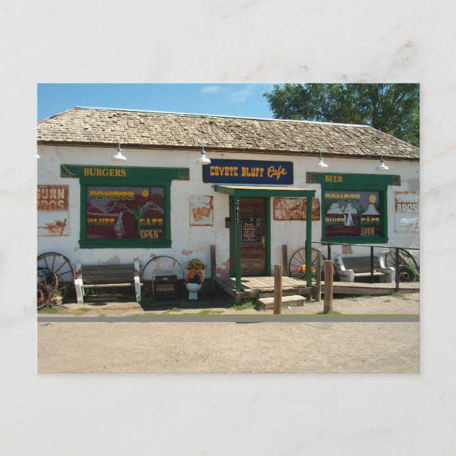 Coyote Bluff Café in Amarillo, Texas | Postkarte (Vorderseite)
