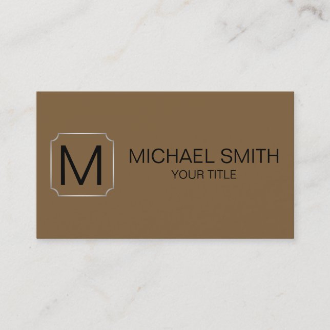 Coyote-brauner Hintergrund Visitenkarte (Vorderseite)