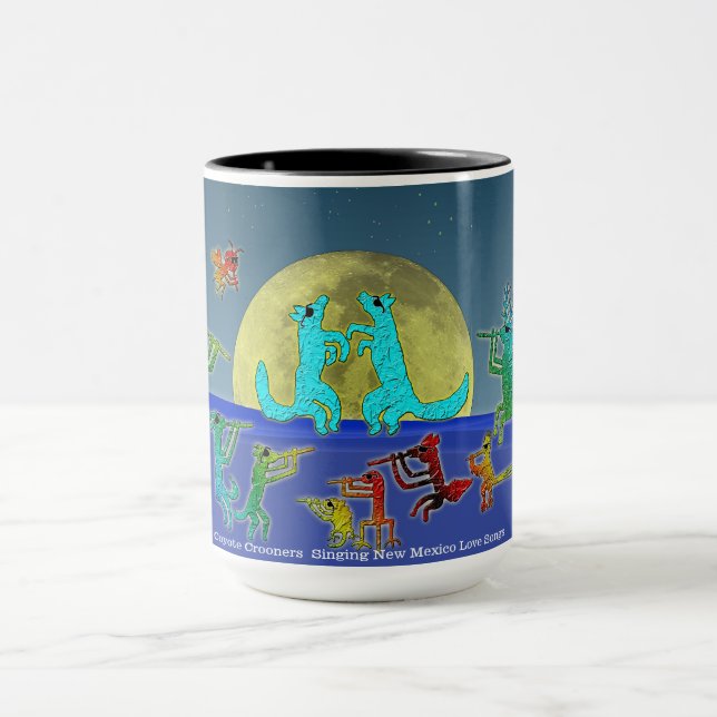 Coyote Crooners Singing New Mexico Love Songs Mug Tasse (Zentrum)