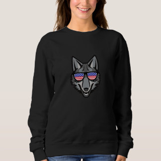 Coyote for Women Men 4th of July National Coyote D Sweatshirt