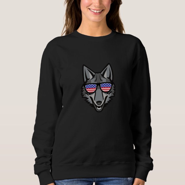 Coyote for Women Men 4th of July National Coyote D Sweatshirt (Vorderseite)