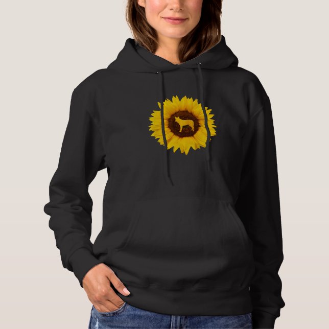 Coyote for Women Men Wolf Pup Canine Sonnenblume Hoodie (Vorderseite)