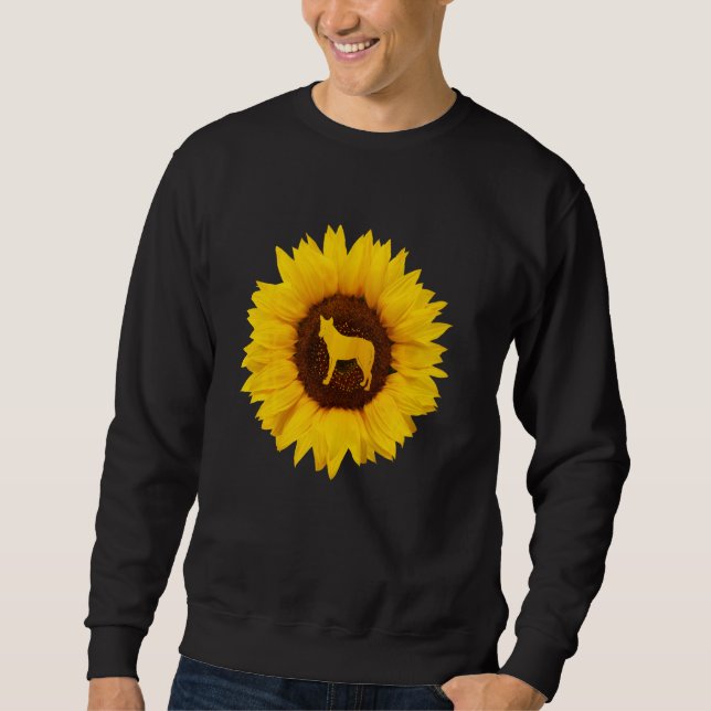 Coyote for Women Men Wolf Pup Canine Sonnenblume Sweatshirt (Vorderseite)