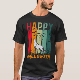 Coyote Girls Boys Retro Stil Halloween Abendessen  T-Shirt