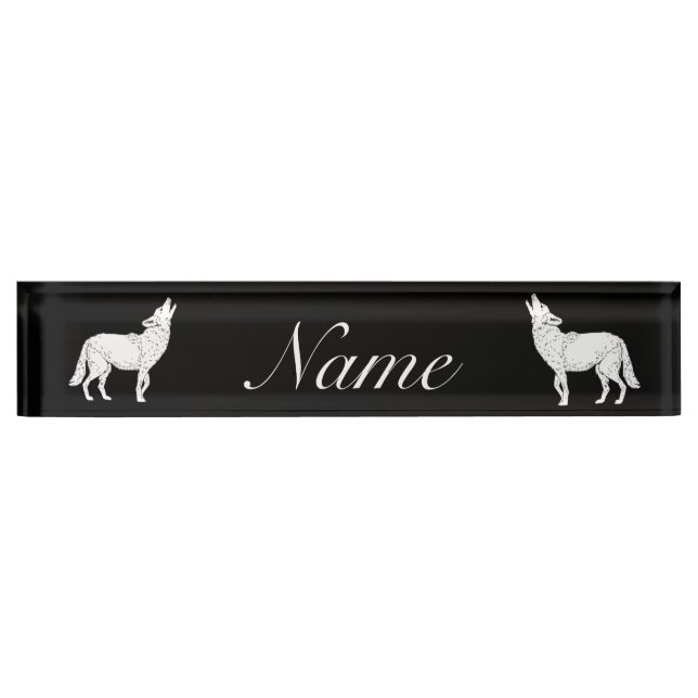 Coyote Howling Thunder_Cove Namensplakette (Vorderseite)