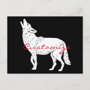 Coyote Howling Thunder_Cove Postkarte