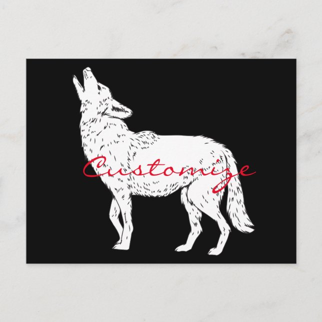 Coyote Howling Thunder_Cove Postkarte (Vorderseite)