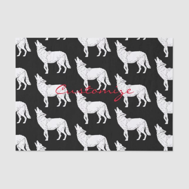 Coyote Howling Thunder_Cove Seidenpapier (Vorderseite)