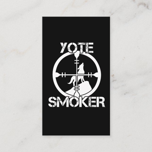 Coyote Hunter Yote Sniper Wild Animal Jagd Visitenkarte (Vorderseite)