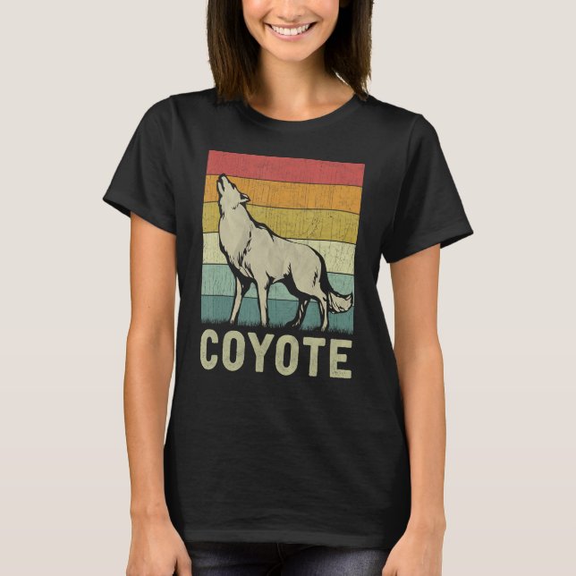 Coyote  Men Women Coyote Retro T-Shirt (Vorderseite)
