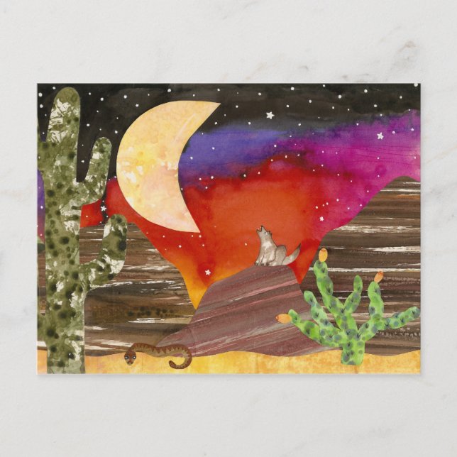 Coyote Moon Night Songs Postkarte (Vorderseite)