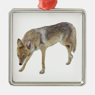 Coyote Ornament Aus Metall