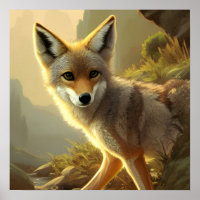 Coyote Pup Wildlife Portrait
