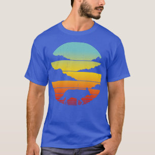 Coyote Retro Sunset Vintager 60er 70er für Männer  T-Shirt
