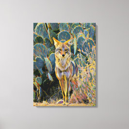 Coyote Sentry Canvas Print Leinwanddruck